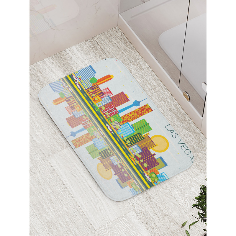 Skyline of Nevada City Bath Mat