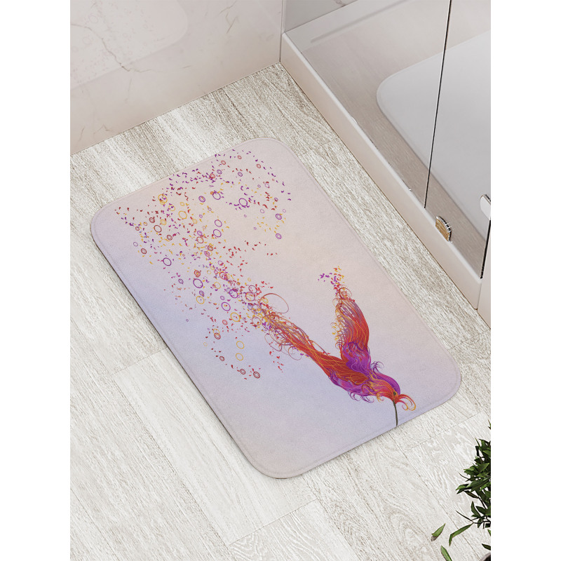 Abstract Hummingbird Bath Mat