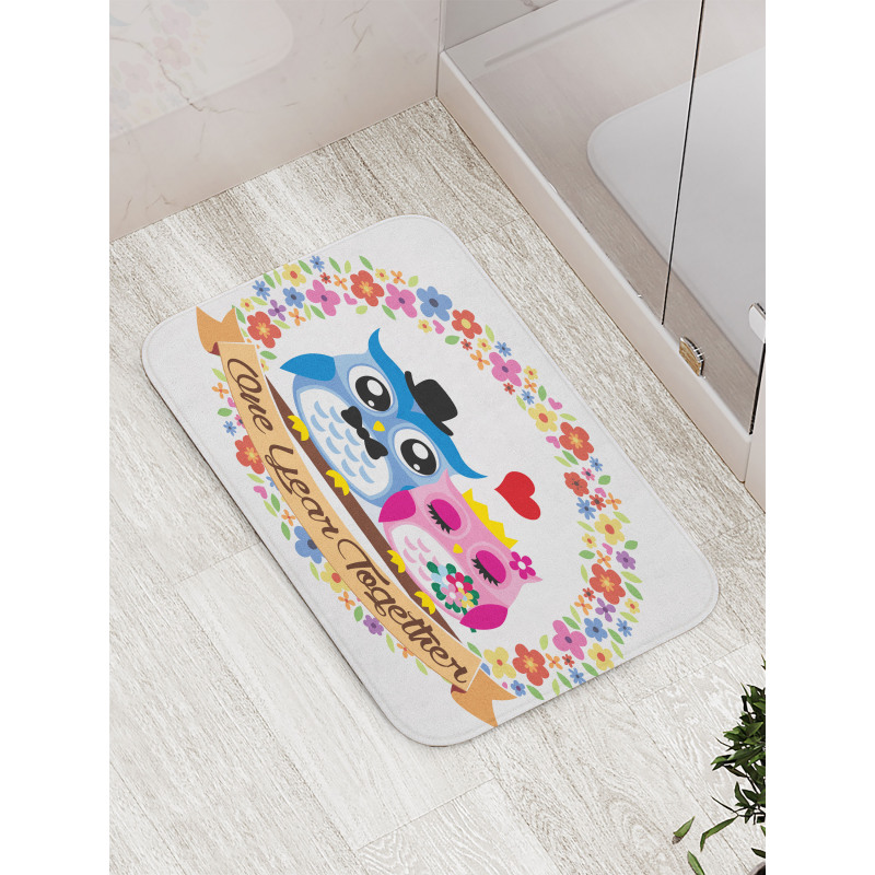 Year Lovers Owls Bath Mat