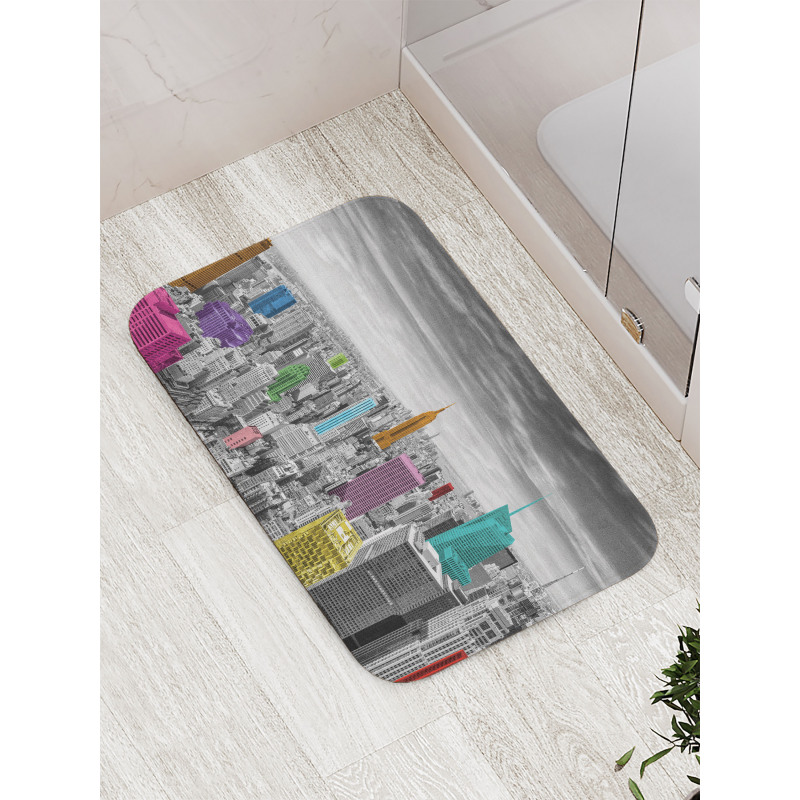 Cityscape Architecture Bath Mat