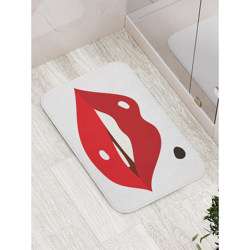 Minimalistic of Upper Lip Mole Bath Mat