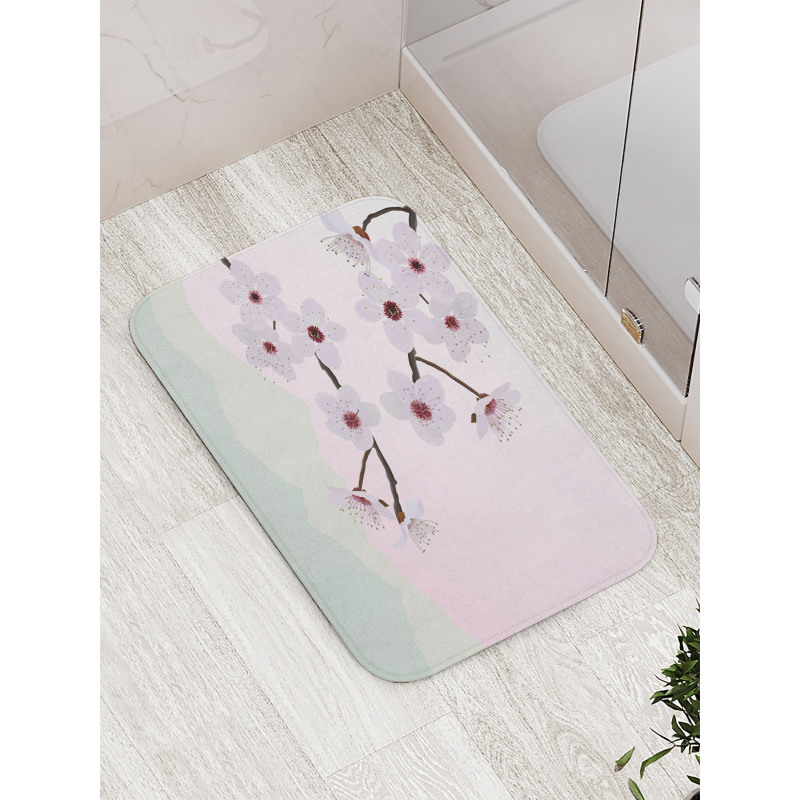 Motifs with Trees Bath Mat