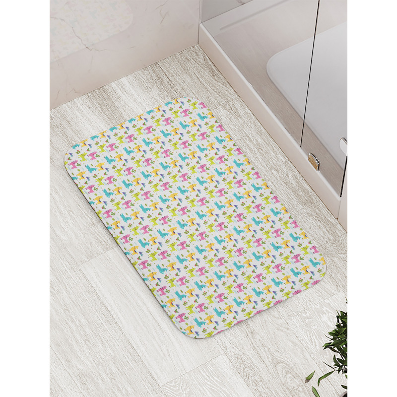 Alpaca Mountain and Cactus Bath Mat