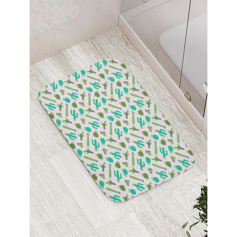 Upside down Plants Cartoon Bath Mat