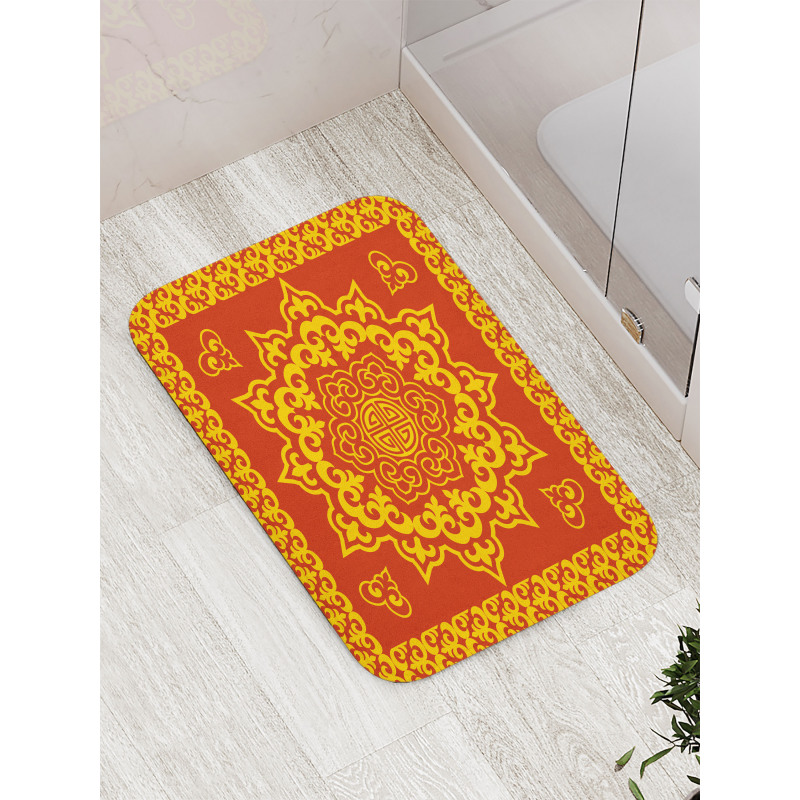 Oriental Round and Square Bath Mat