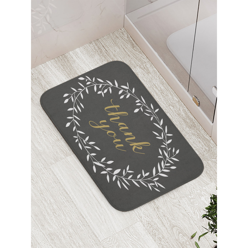 Olive Branch Round Frame Bath Mat