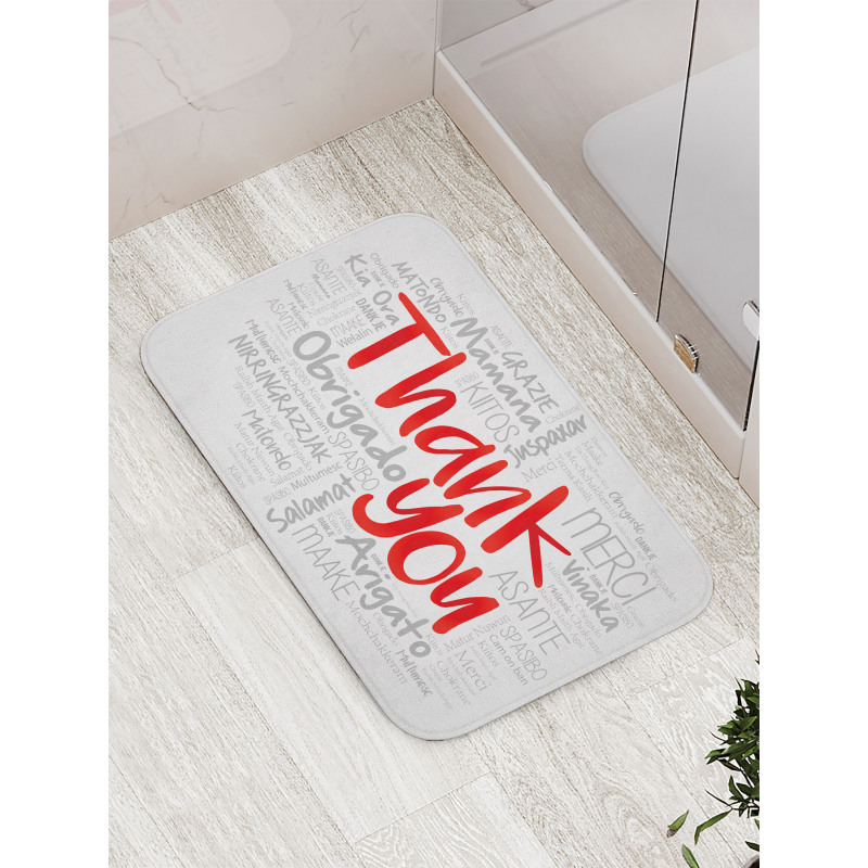 Appreciation Merci Danke Bath Mat