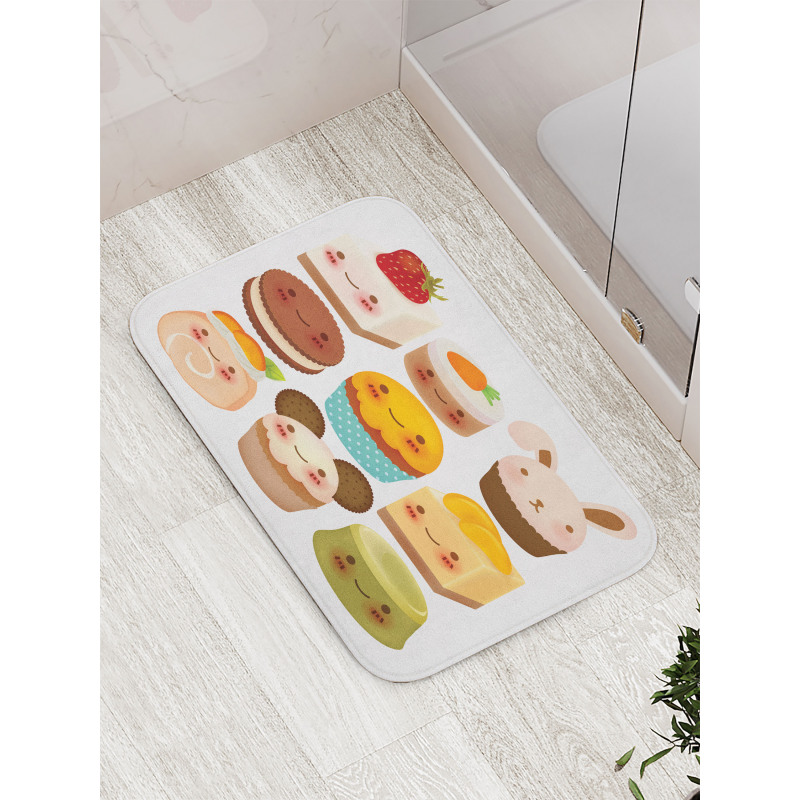 Baked Goods with Smileys Bath Mat