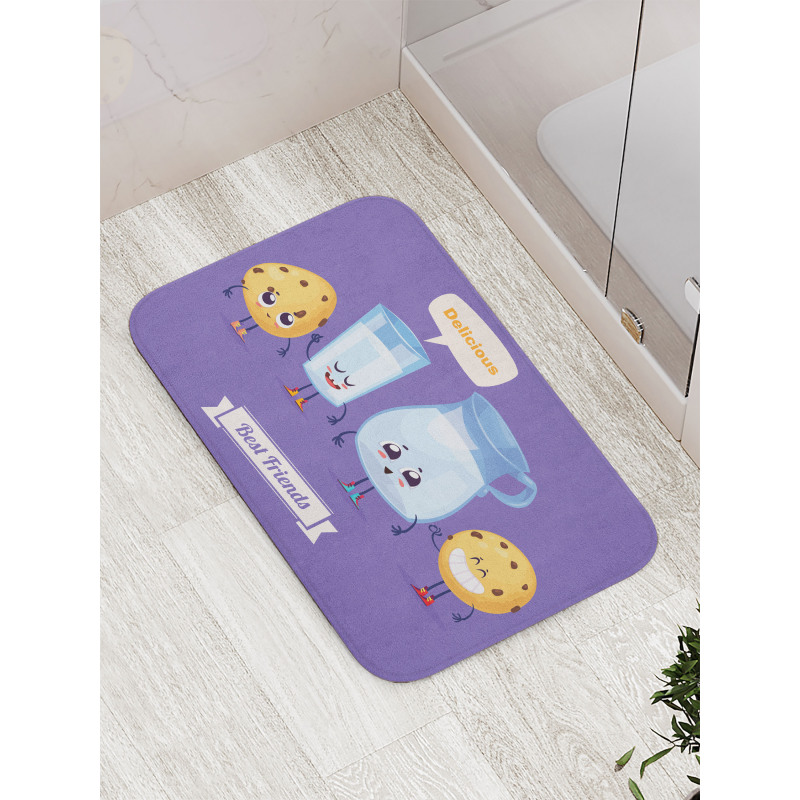 Milk in a Glass Jar Texting Bath Mat