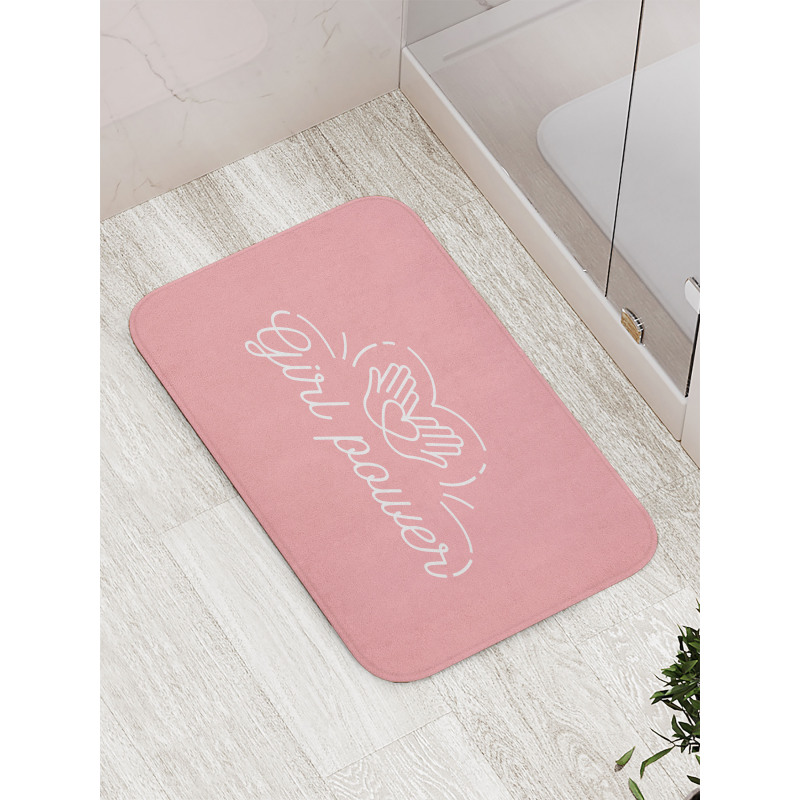 Simple Design Lettering Bath Mat