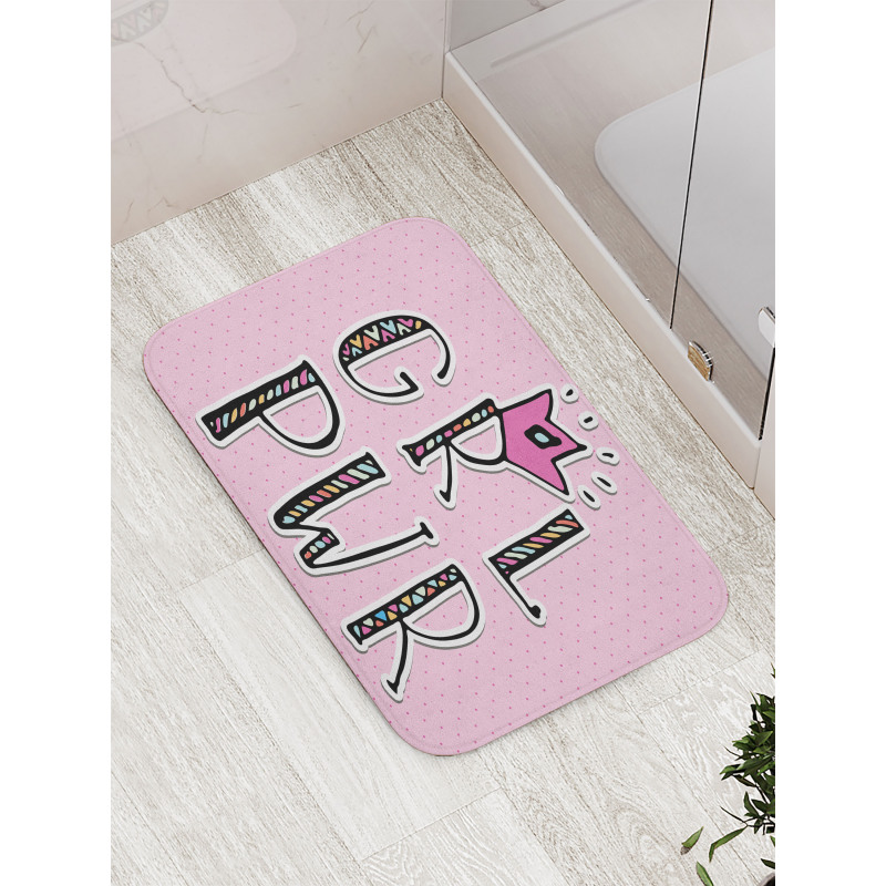 Girl Power in Ornate Bath Mat