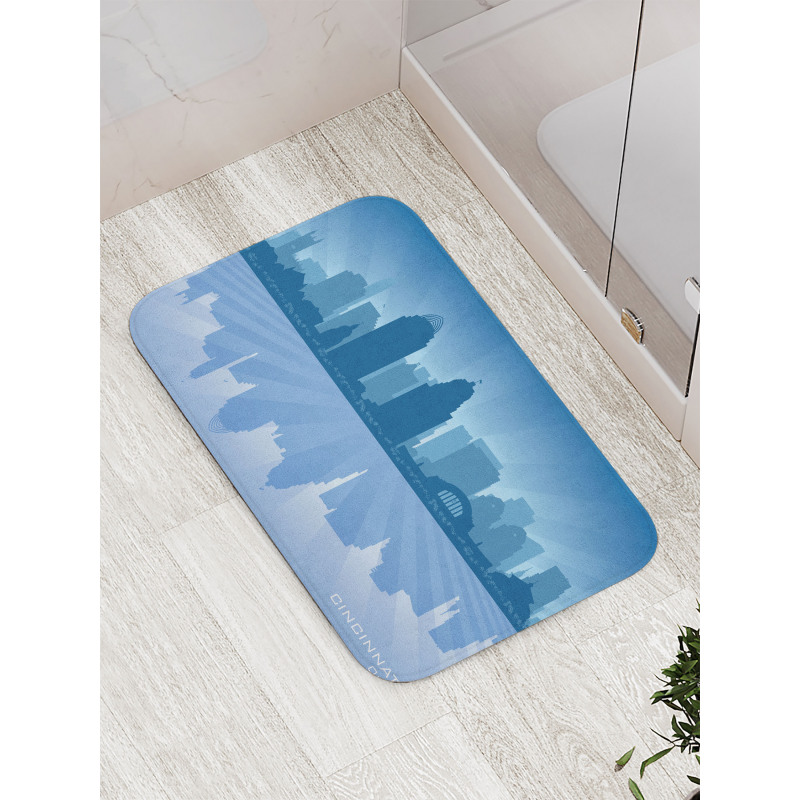 Reflection Cityscape Bath Mat