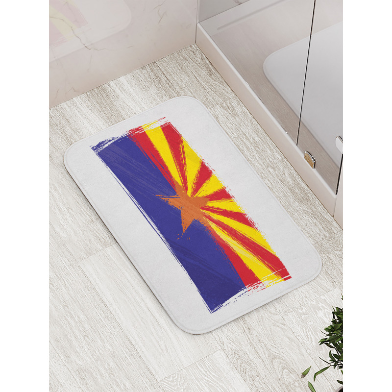 Grunge Design State Flag Bath Mat