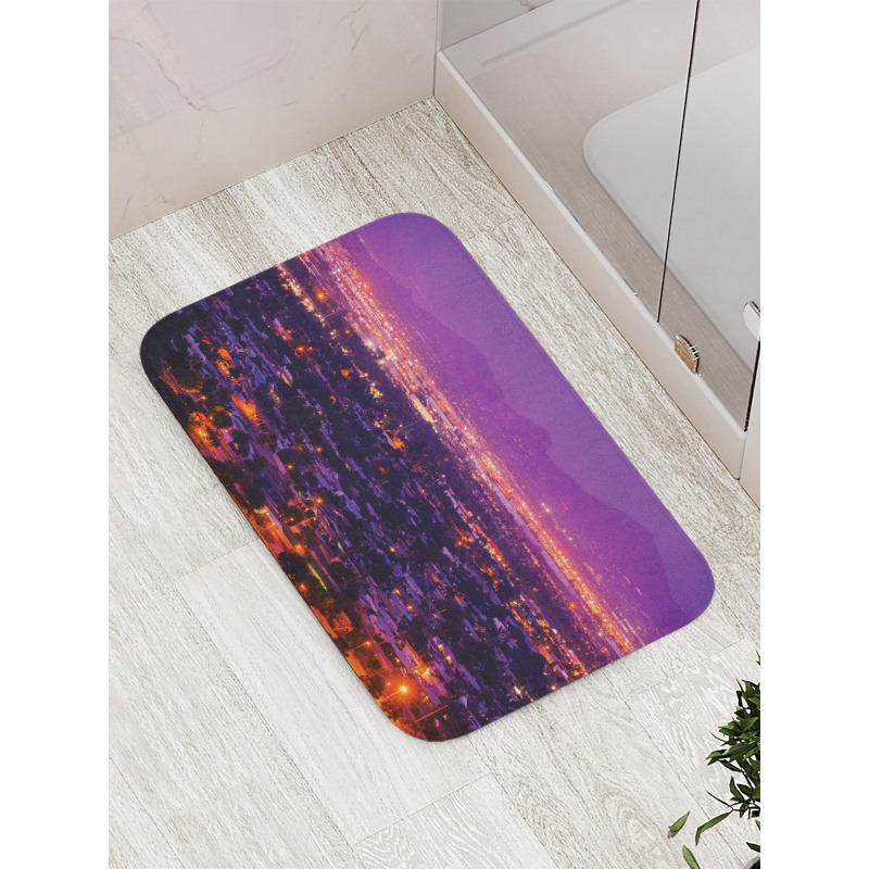 Night Panorama of Phoenix Bath Mat