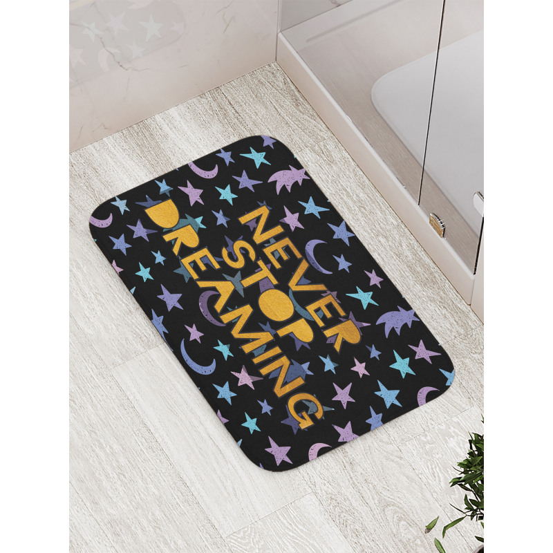 Never Stop Dreaming Stars Bath Mat