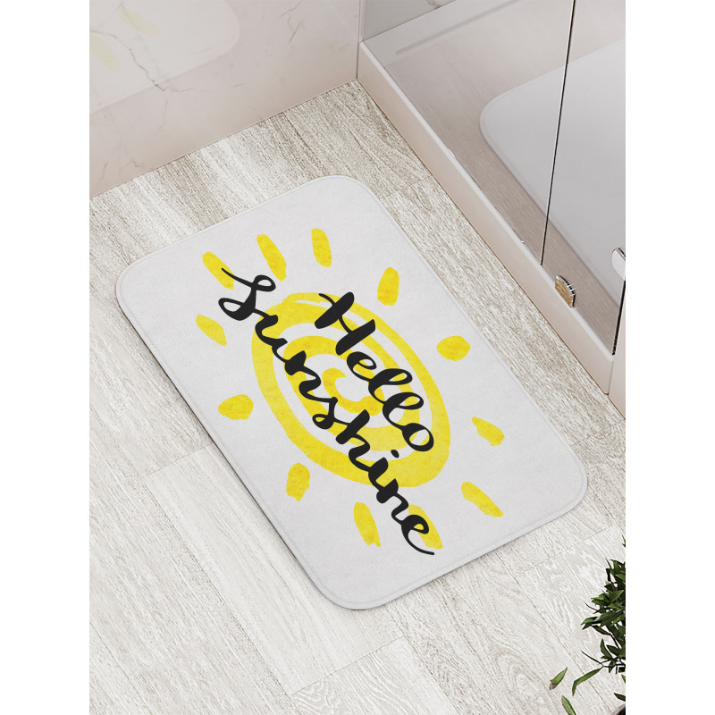 Spiral Sun Motif Bath Mat