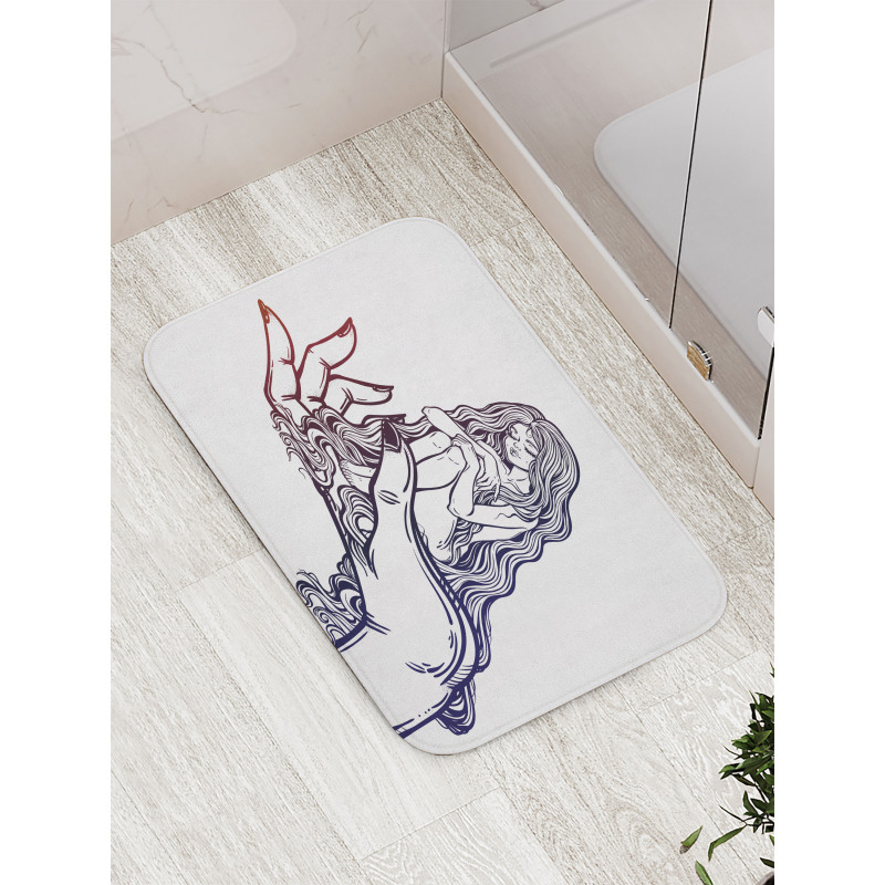 Fairytale on a Human Hand Bath Mat