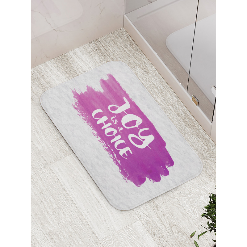 Joy is a Choice Words Art Bath Mat