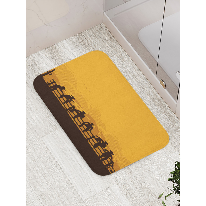 Cowboys Sitting on the Fence Bath Mat