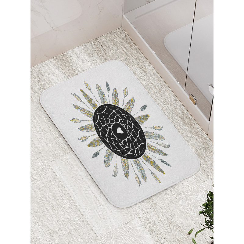 Dream Catcher with a Heart Bath Mat