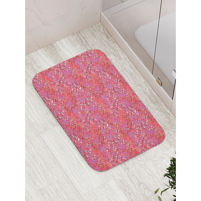 Geometrical Crossing Lines Bath Mat