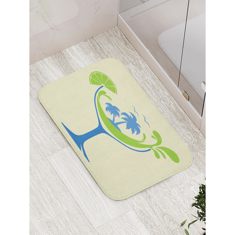 Cocktail Beach Bar with Glass Bath Mat