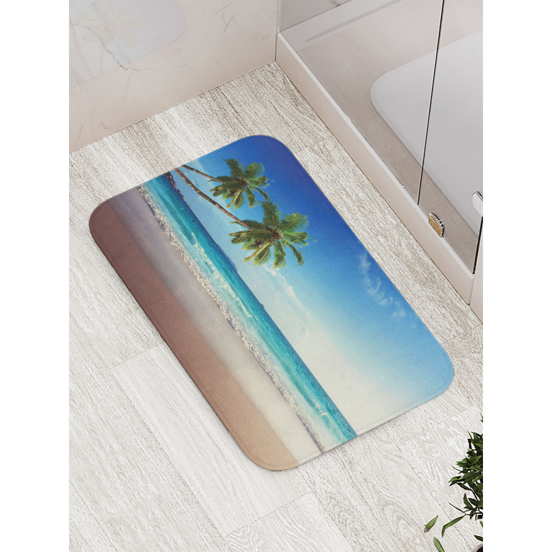 Scenic Island View Trees Bath Mat