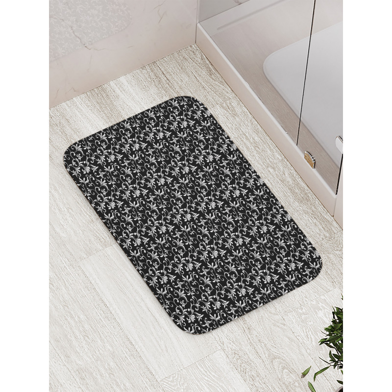 Swirls Leaves Foliage Bath Mat