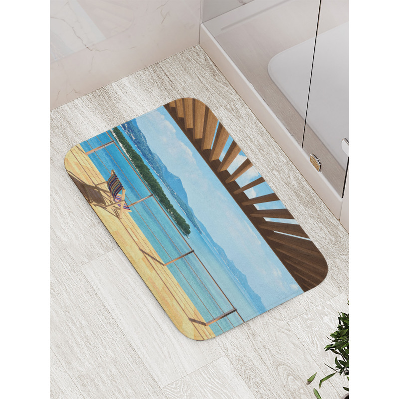 Balcony Panoramic Seascape Bath Mat