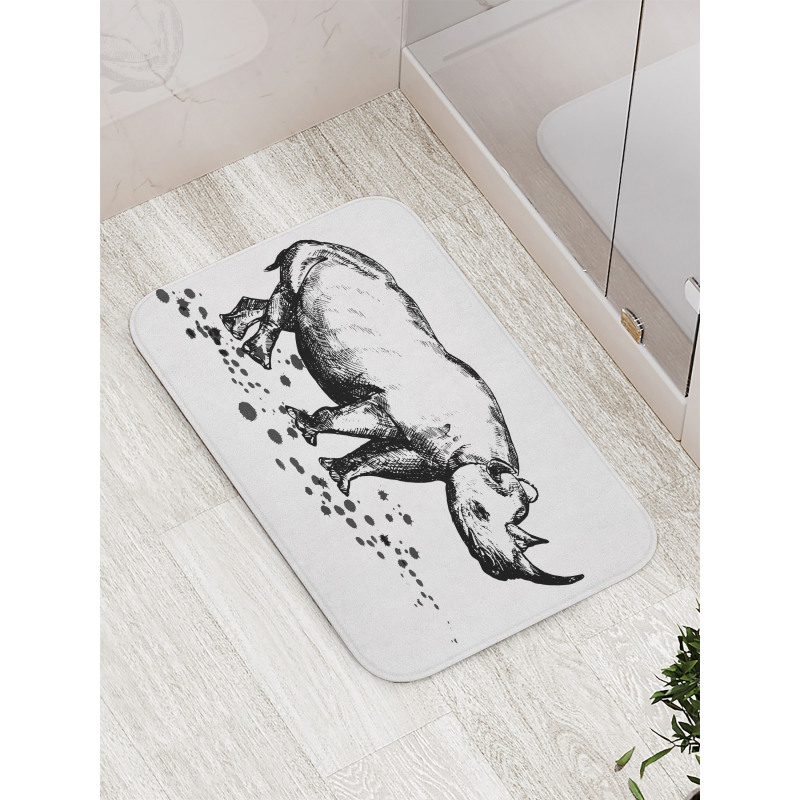 Animal with Paint Splashes Bath Mat