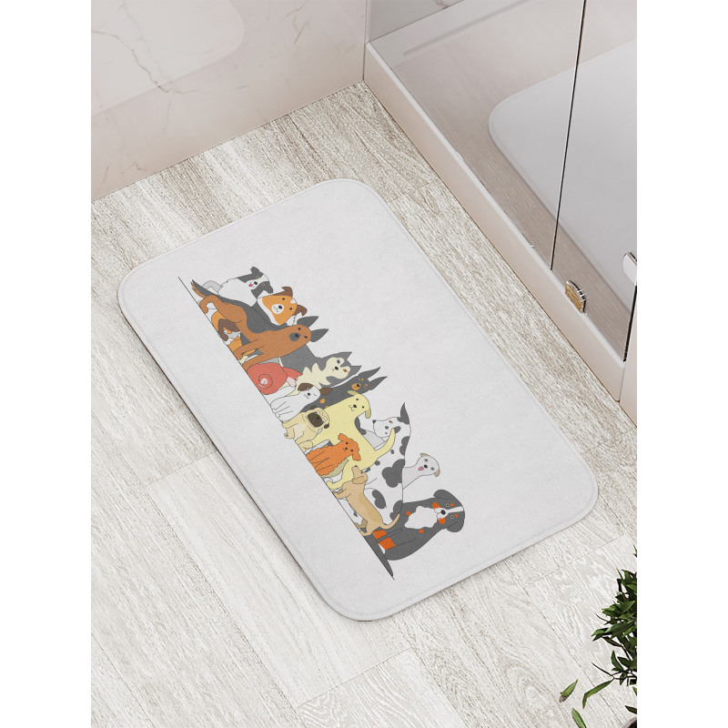 Husky and Jack Russel Terrier Bath Mat