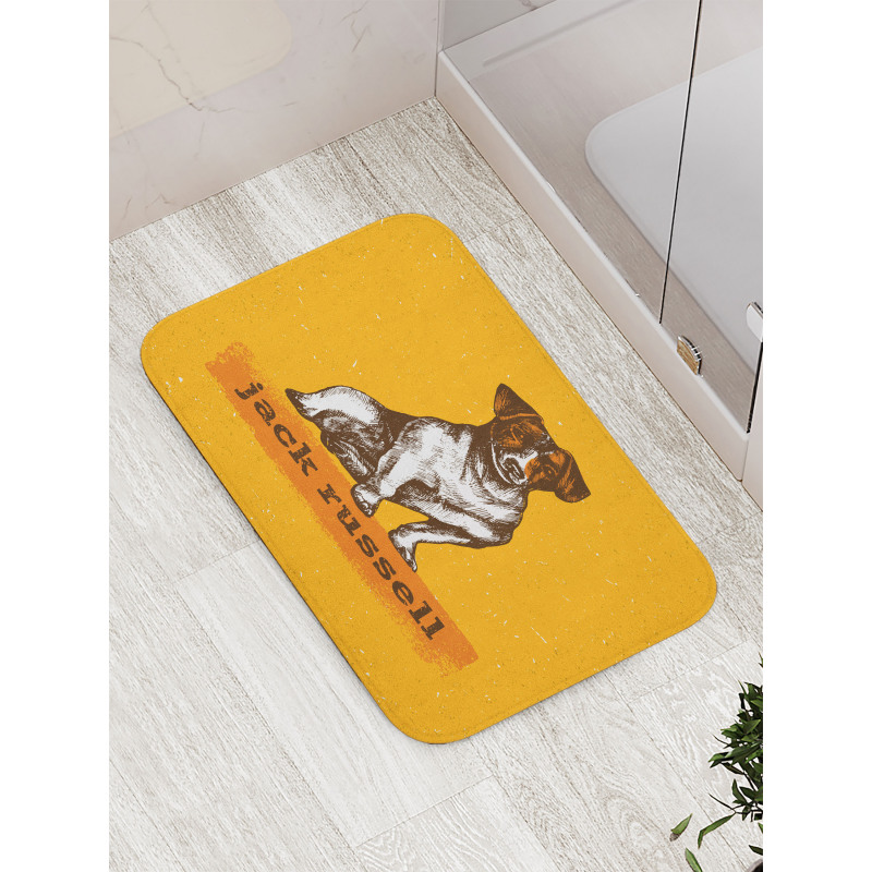 Grunge Puppy Design Bath Mat