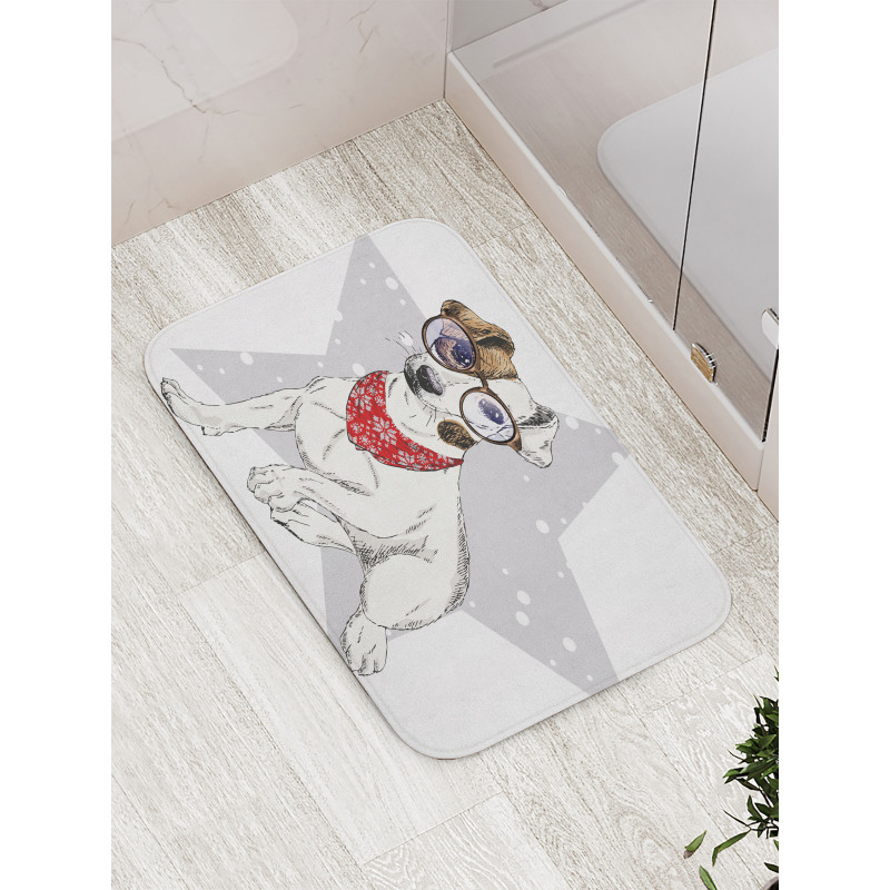 Sketch Style Terrier Bath Mat