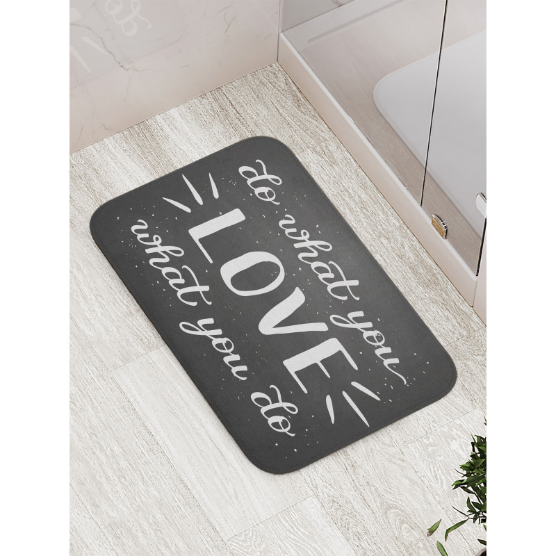 Hand Lettering Typography Bath Mat