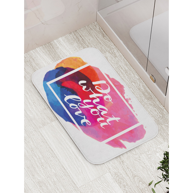 Contemporary Theme Love Work Bath Mat