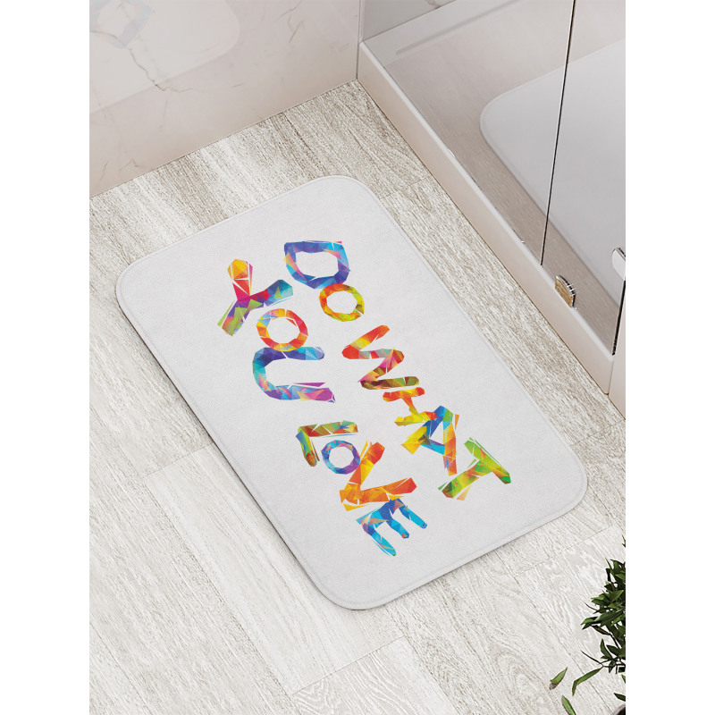 Polygonal Arrangement Art Bath Mat