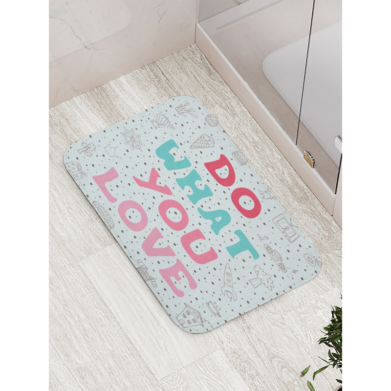 Ice Cream House and Rocket Bath Mat