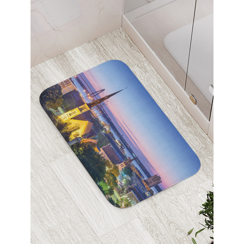 Famous Landmark Theme Bath Mat