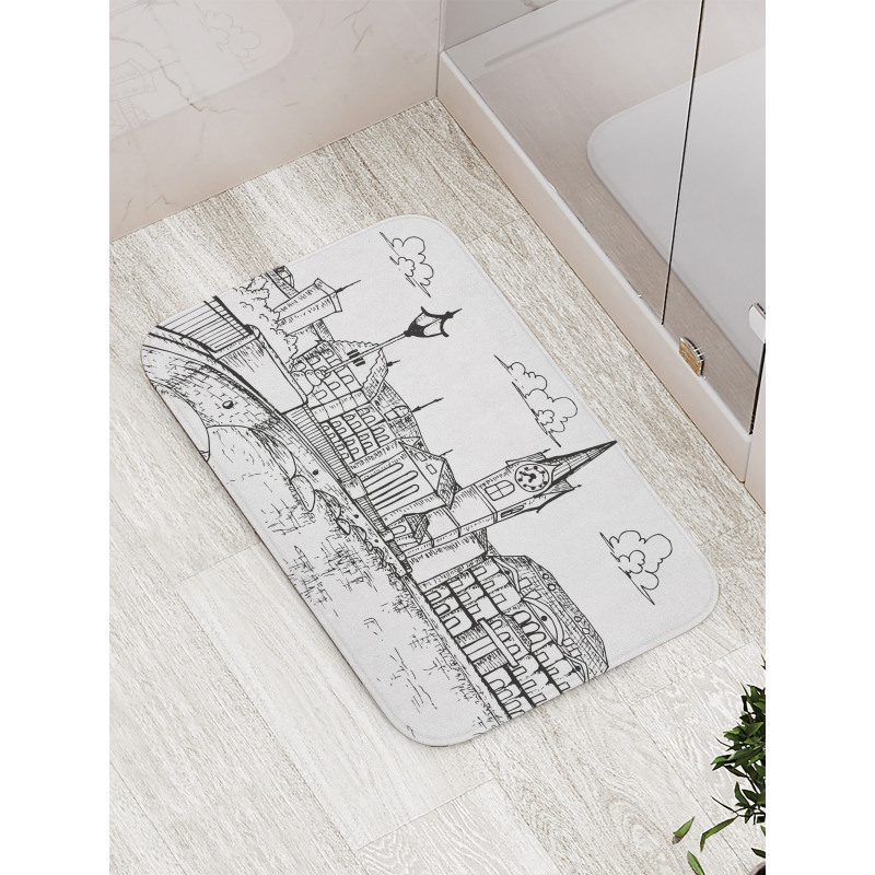 Sketch Style Zurich Bath Mat