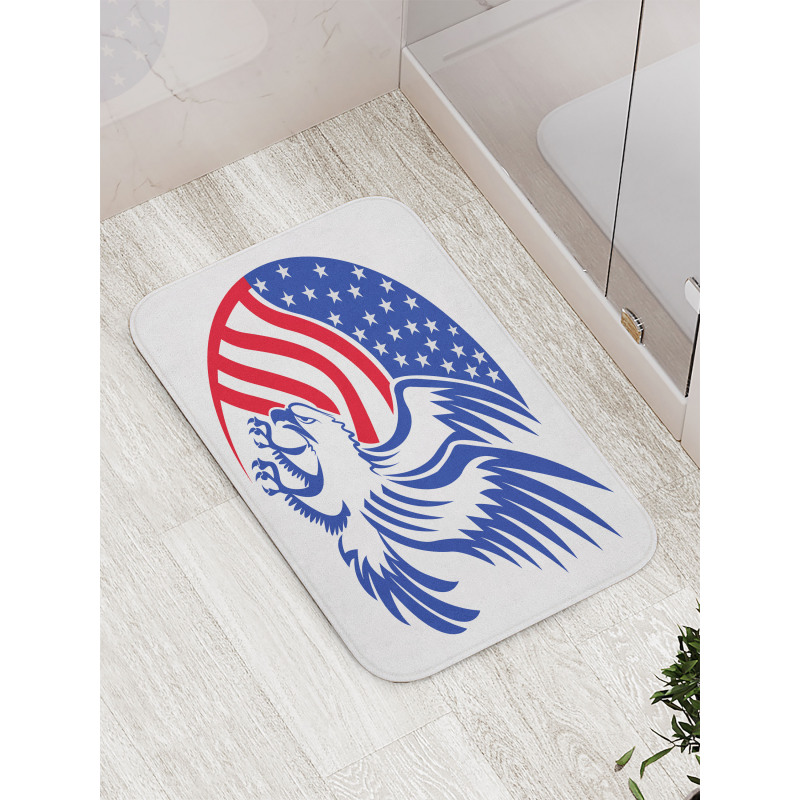 American Bald Eagle Flag Bath Mat