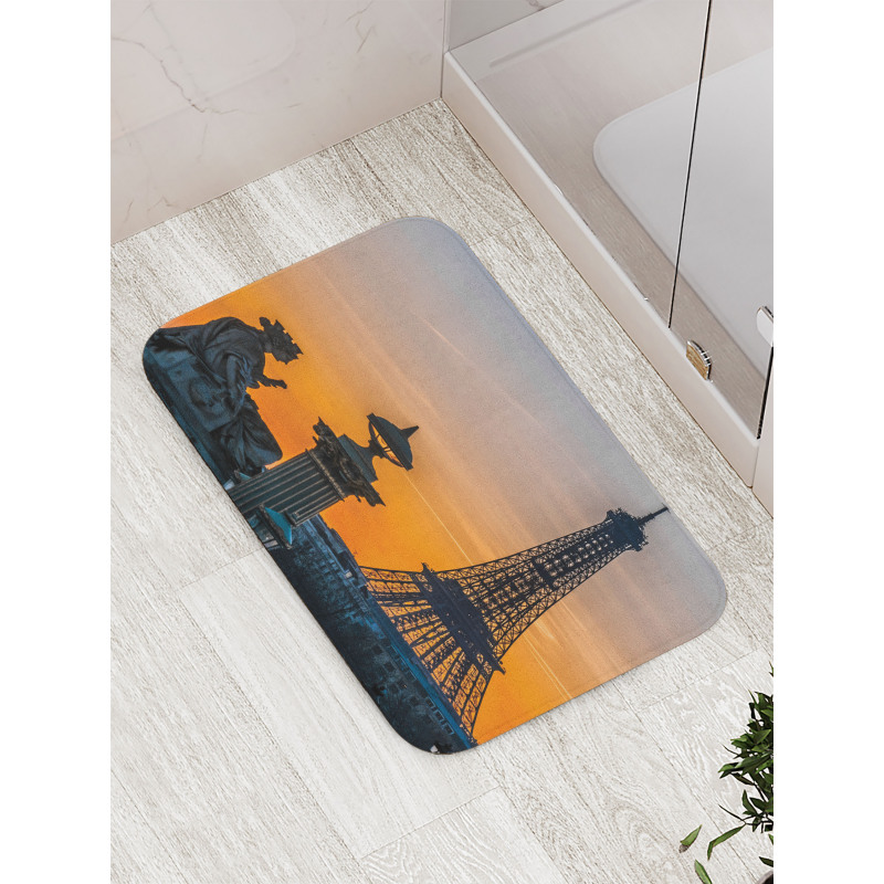 Historic Sunset Sky Scenery Bath Mat