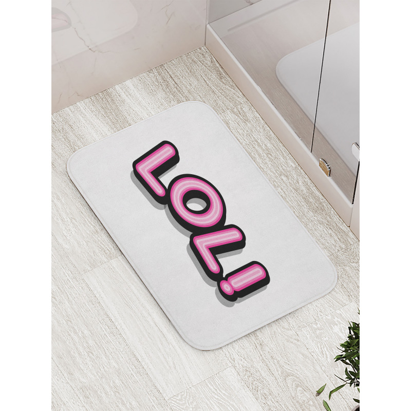 Retro Letters Vintage Pop Art Bath Mat