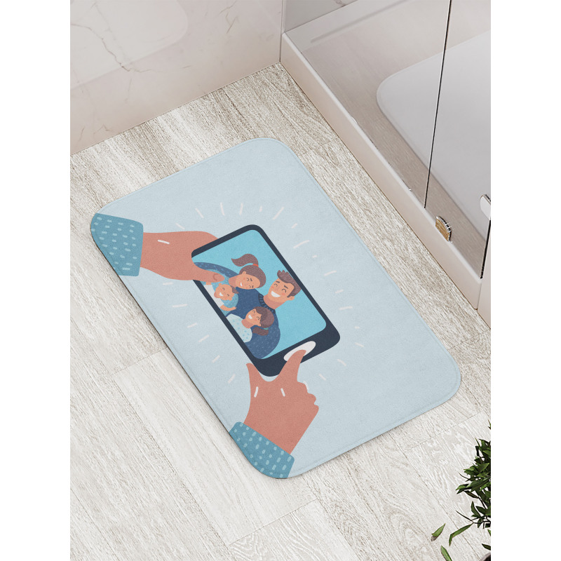 Motherhood Illustration Bath Mat