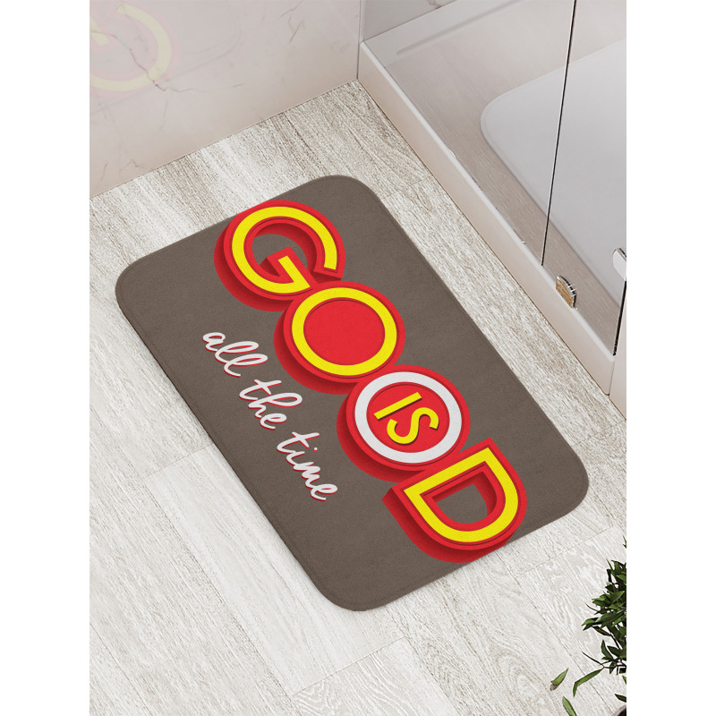 Is All the Time Text Bath Mat