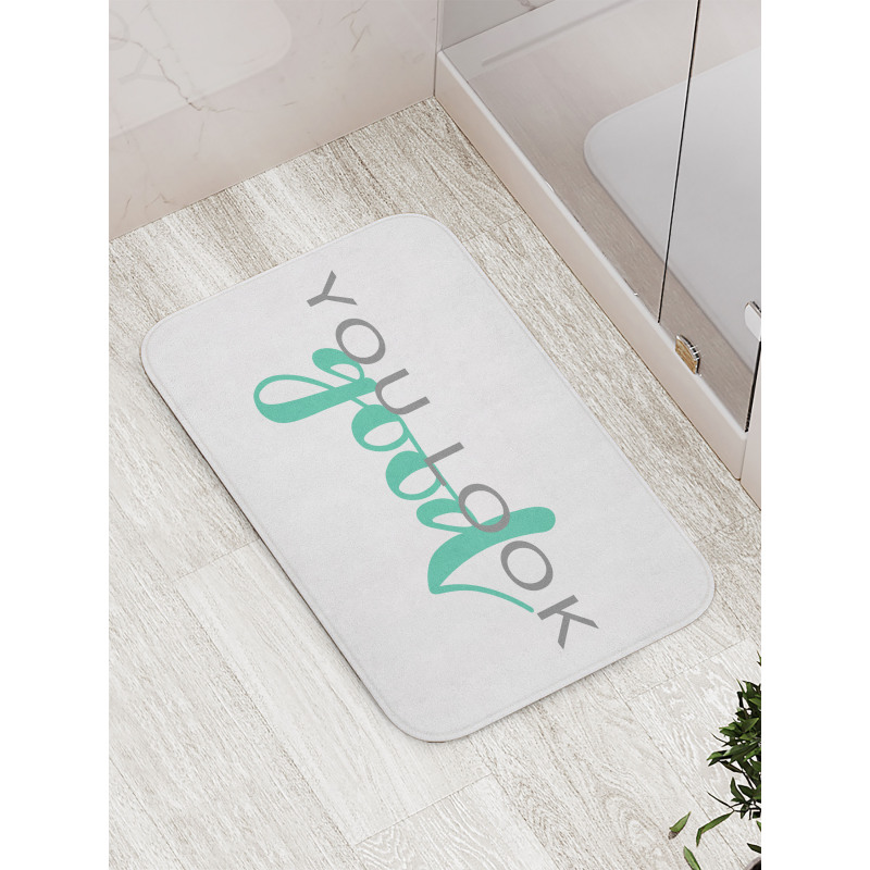 You Look Calligraphy Bath Mat