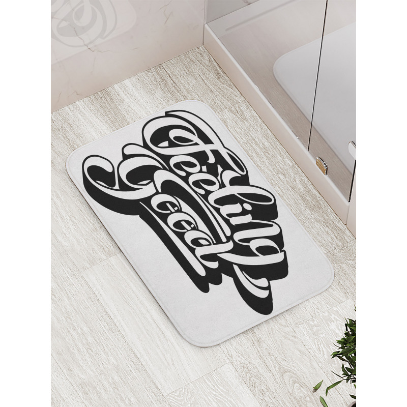 Vintage Hipster Bath Mat