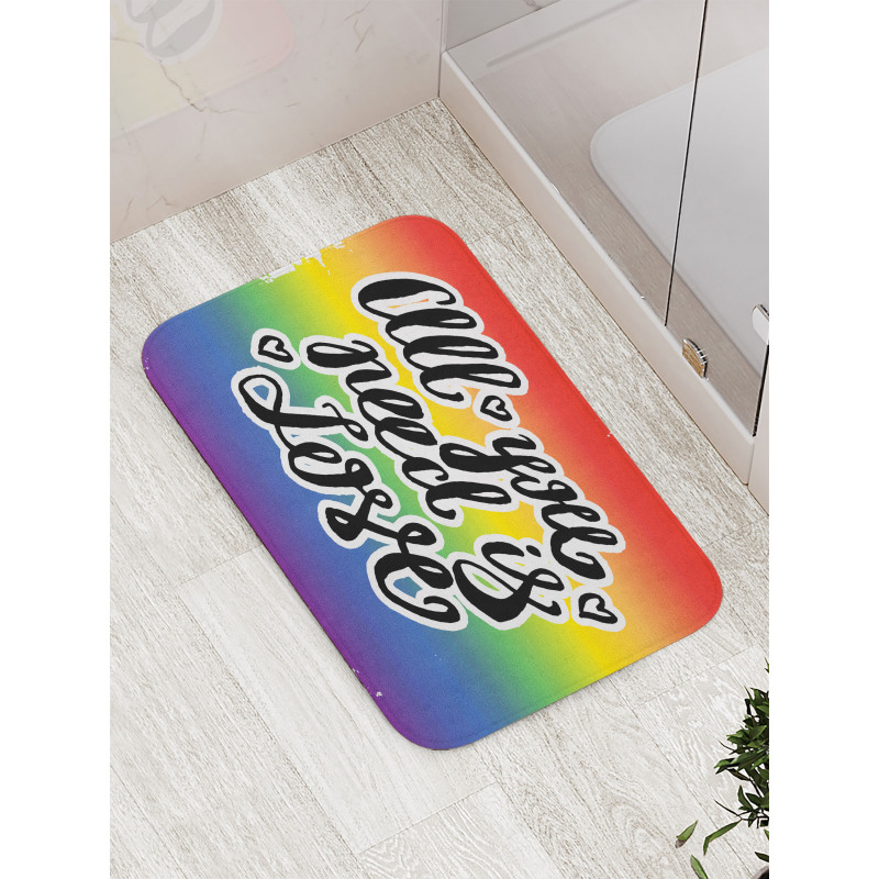 Pride Slogan Bath Mat