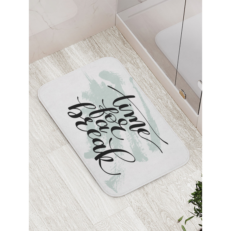 Time for a Break Brush Art Bath Mat