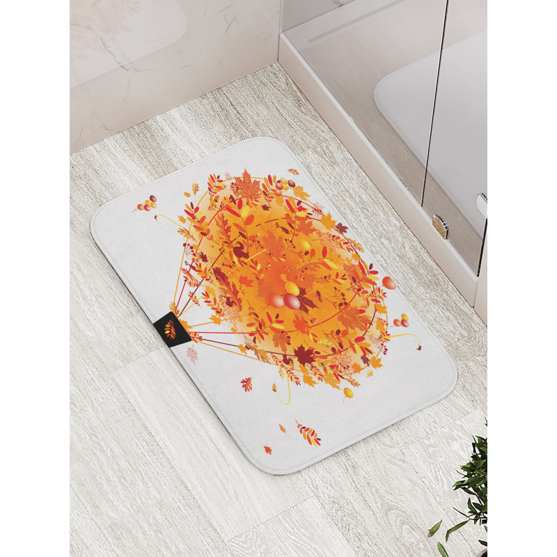 Autumn Concept Air Balloon Bath Mat