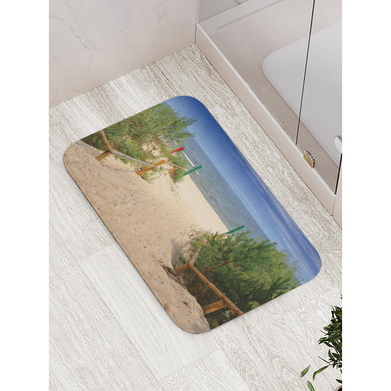 Sandy Peaceful Shore Bath Mat